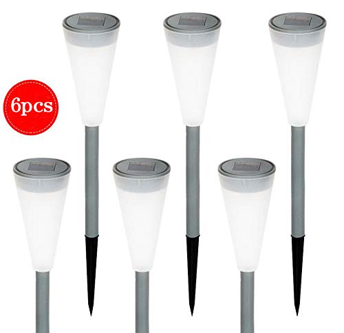 Solar Lights Outdoor Garden, 6 Pack Garden Lights Solar Powered with Warm White LED Lights, Waterproof Home Decoration Lighting for Party Garden Patio Pathway, Gardening Gifts