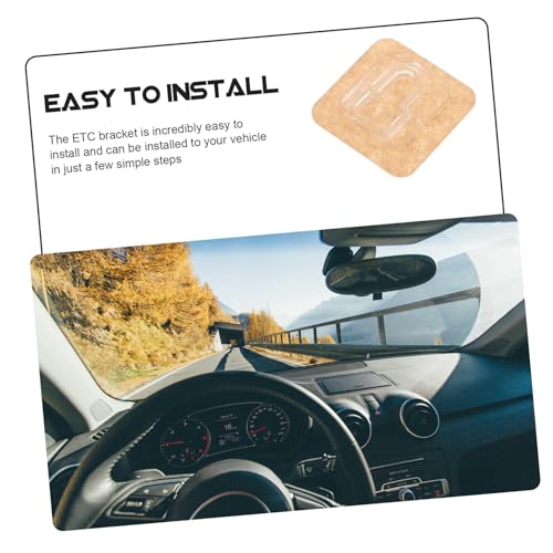 COOLHIYA Etc Holder Detachable Bracket for Cars Easy to Install Automotive Etc Fixing Accessory Dual-Sided Adhesive Compatible Vehicles Convenient Electronic Toll Collection - Thumbnail 7