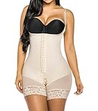 YIANNA Faja Reductora Mujer Abdomen Body Reductor Moldeador Fajas Colombianas Reductoras Postparto Invisible Moldeadora Shaper Bodysuit Beige XL 7260