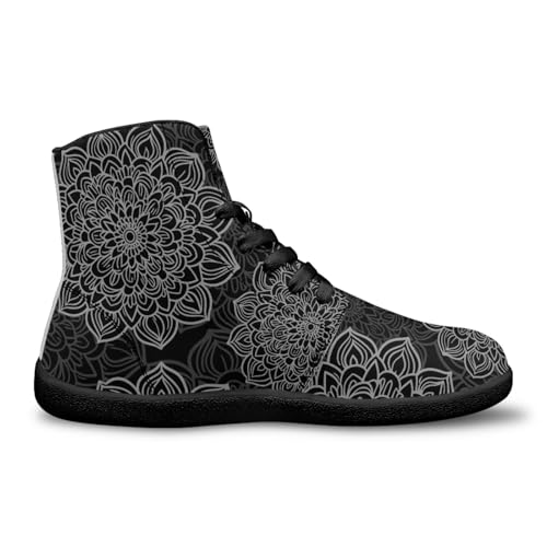 Image of Binienty Zero Drop Sole Barefoot Men's Women's PU Leather Flat Minimalist Barefoot Sneakers Athletic Shoes Waterproof