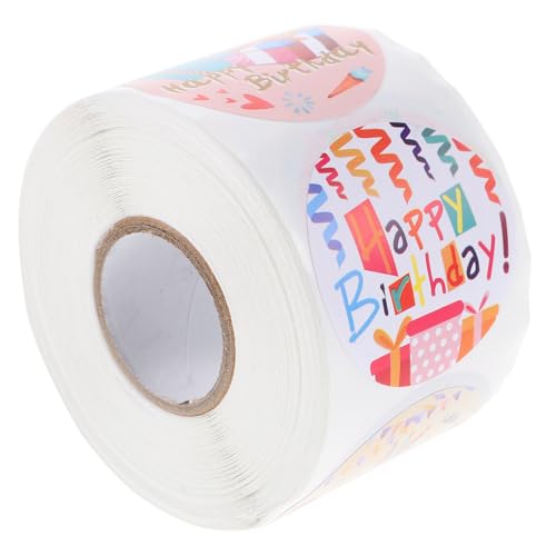 Toddmomy 1 Rollo Pegatinas De Cumpleaños Elementos De La Fiesta De Cumpleaños Pegatinas Decoración De Pasteles Decoraciones De Pastel Pegatizas De Etiqueta De Sellado Papel