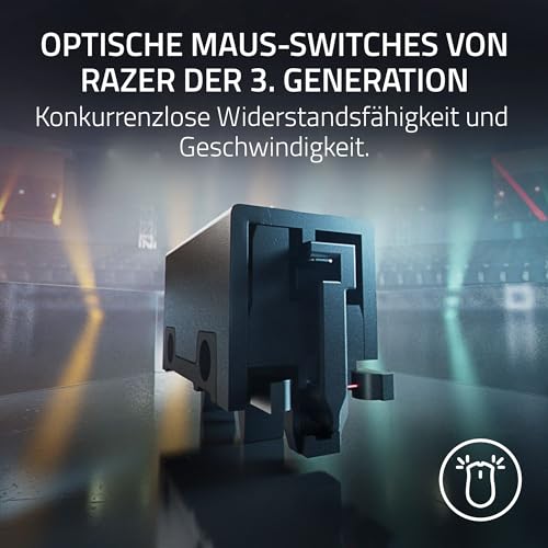Razer DeathAdder V3 HyperSpeed - Ultra leichte kabellose ergonomische E-Sport Gaming-Maus mit 26K DPI (55g leicht, Soft-Touch-Beschichtung, 100 Stunden Laufzeit, HyperSpeed mit 8K Hz) Schwarz 6