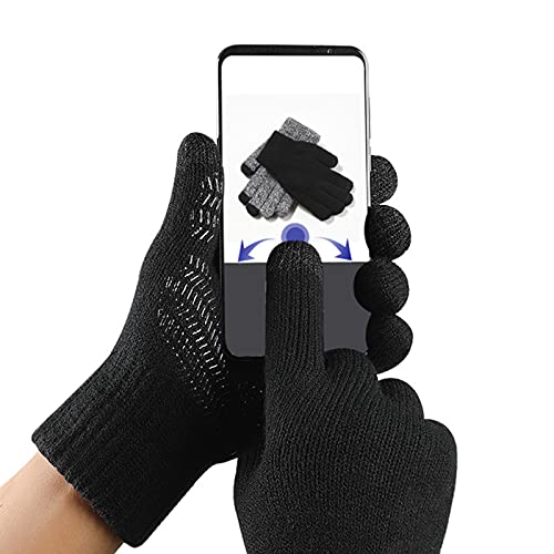 mewmewcat Luvas de inverno para homens e mulheres Tela sensível ao toque antiderrapante gel de silic
