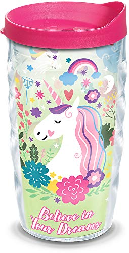 Tervis 1316645 Believe In Dreams Unicorn Insulated Tumbler with Wrap and Lid, 10