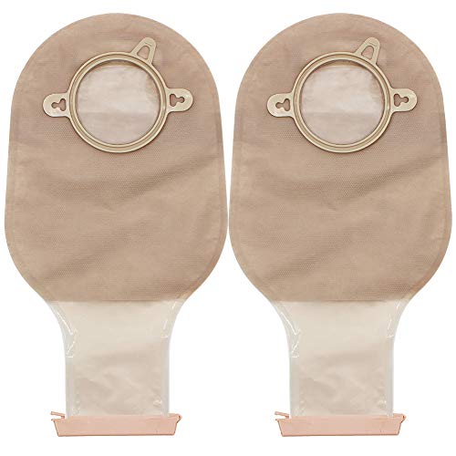 LotFancy Sacos de Colostomia, 10 peças de bolsas drenáveis de duas peças com fecho de braçadeira para cuidados com estoma de estomia de colonoscopia (sem barreiras de pele), suprimentos de ileostomia