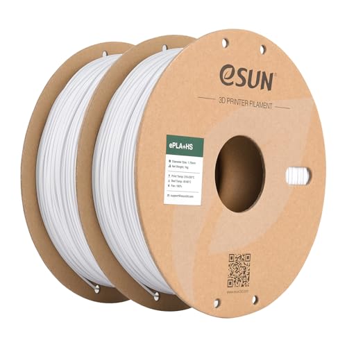 Image of eSUN High Speed PLA+ Filament 1.75mm, 3D Printer Filament Speedy PLA Plus for Fast Printing, 1KG per Spool, 2 Spools 3D Printing Filament, Cold White