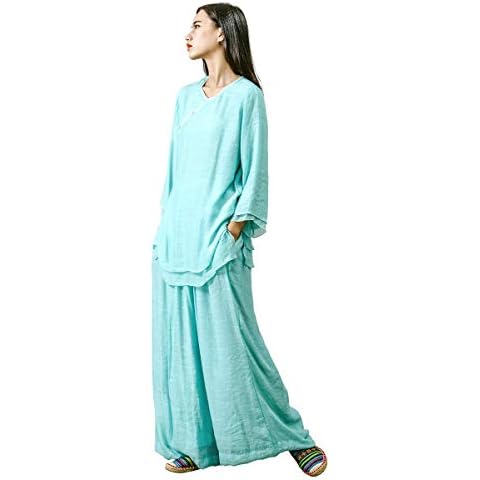 KSUA Mujeres Tai Chi Ropa Zen Meditación Uniforme Cover