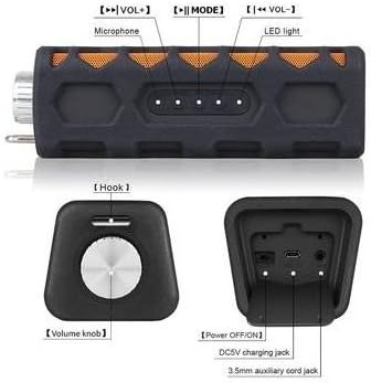 Wireless Bluetooth Speakers, Built-In Microphone (Black/Orange)Indoor/Outdoor; Rechargeable battery. Outstanding Acoustical Sound By GAB Enterprisres