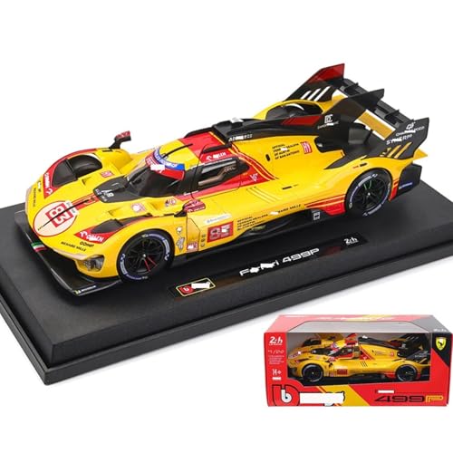 Modelo de coche de aleación HTLNUZD 1:24 amarillo