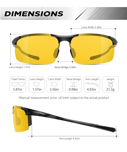 Image of ANYLUV Polarized Sunglasses for Men Carbon Fiber Sunglasses with UV400 Protection for Fishing Driving Gift