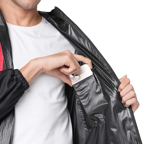 Image of Citizen Hooded Raincoat for Men Women Waterproof for Bike Riders 180T Micro Fabric Lightweight Stylish Sealed Hood, Large Pockets, Heavy-Duty Zippers Rainwear with Carry Pouch-CR021