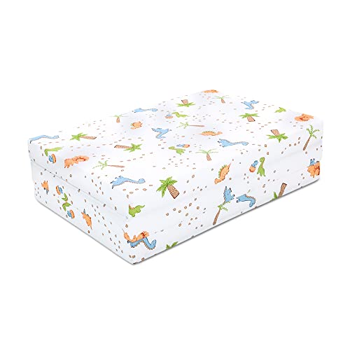 Reisbed matras 60x120 cm opvouwbaar - dikke opvouwbare matras voor baby vouwmatras kinderen matras reisbed 120x60 Dinosaurus - Afbeelding 5