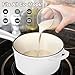 Enameled Cast Iron Sauce Pan with Lid, Leonyo 2 Quart Saucepan with Lid, Small Enamel Cast Iron Dutch Oven Kitchen Cookware for All Cooktops Making Pasta Sauce, Soup, Milk - Up to 500°F & White