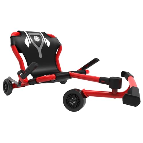 EzyRoller Classic X Go Kart Drift Trike para niños de 4 a 14 años | Triciclo Gokart hasta 70 kg | Vehículos Infantiles para Exteriores 1 Plaza, Capacidad de Carga hasta 70 kg (Rojo)