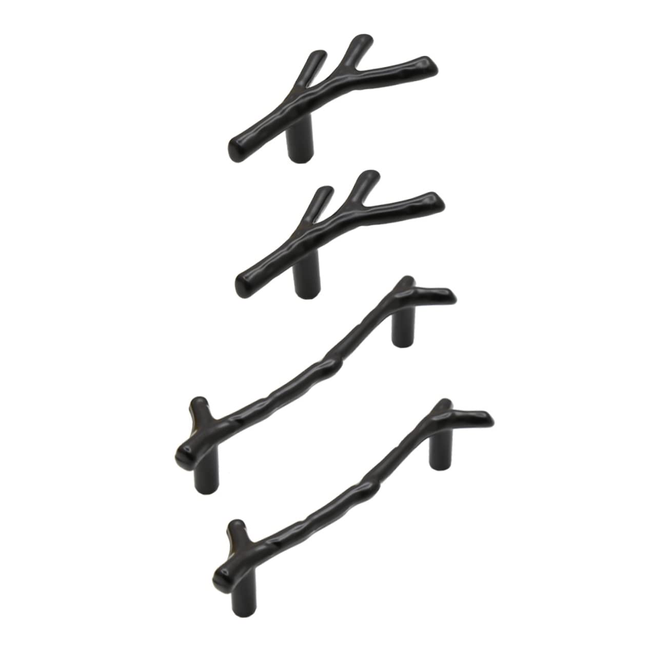 Yardenfun Handmade Decorative Drawer Handles 4pcs Branch Knobs Cabinet Hardware Rustic Style Home Decor Knobs