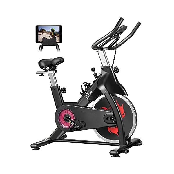 FISUP Exercise Bike 440 LBS Capacity Indoor Cycling Bike Stationary Fitness Bicycle Home Cardio Workout Training