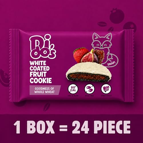Dido's Soft Baked Fruit Filled Cookies Bulk Pack – 48 Individually Wrapped Cookies, Real Medjool Dates, Figs & Strawberry – Family Snack Pack, Wholegrain Snack Cookies – Lunchbox, Office & On-The-Go Snacks (Chocolate coated Variety Pack) — view 6