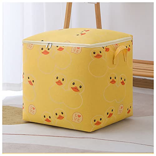 borfieon Organizador de Almacenamiento de Ropa Apilable, Cubos/Bolsas para Armario, Cajas de Almacenamiento de Tela de 175 L de Tela Oxford para Ropa, Ropa de Cama, Mantas y Cremallera,Yellow,100L