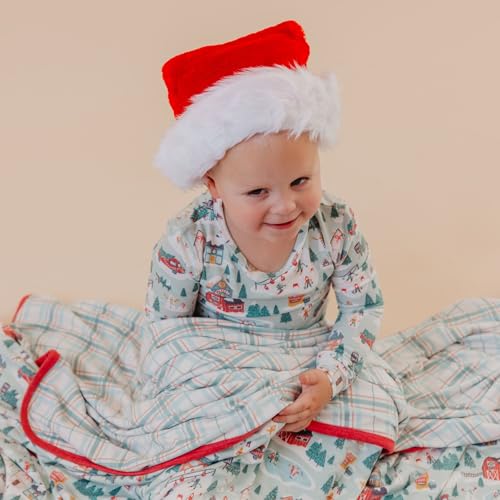 Image of Copper Pearl Jumbo 3-Layer Baby Blanket: Soft Baby Quilts for Boys and Girls | Breathable, Cozy, Toddler Blanket | Baby Quilt for Newborns | 60x72 Premium Material | Snowy Slopes