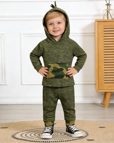 Baby Boy Clothes Toddlers Dinosaur Outfits Infant Long Sleeve Hoodies + Pants Sets 2Pcs Clothing 6M-4Y - Image 3