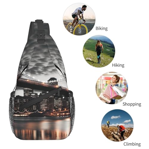 Bolso cruzado Brooklyn Bridge para hombre y mujer miniatura 6