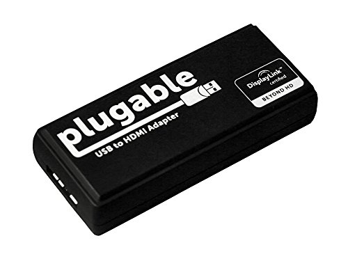 Plugable USB 3.0 to HDMI / DVI Video Graphics Adapter Card for Multiple Monitors up to 2560x1440 (HDMI) / 1920x1200 (DVI). DisplayLink DL-3500 Chipset - Supports Windows 8.1, 8, 7, and XP