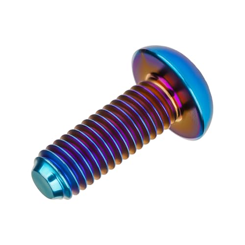 Image of Titanium Bolt M4x6 8 10 12 15 20mm Hex Head Screws for Bicycle Pack of 4 (Burnt Blue, M4x12mm)
