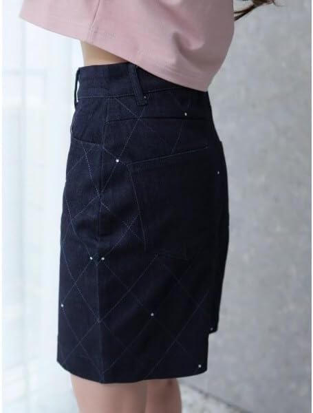 [リップサービス] ジュエルデニムタイトスカート