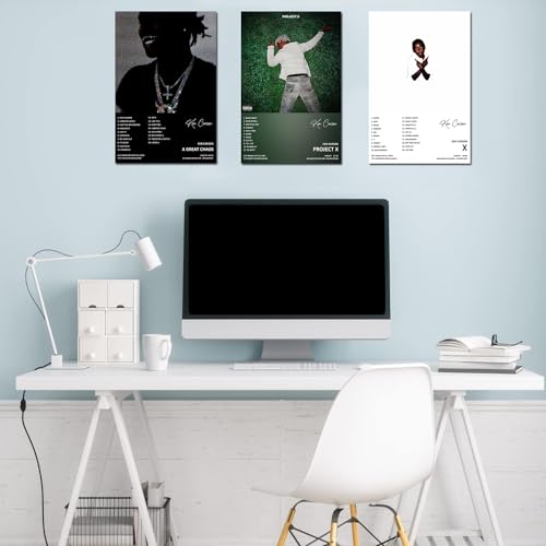 LTFCFZQ Ken Carson Album Cover Limited Edition Posters (Set of 3) Unframed 8in x 12in(20x30cm) Canvas Poster Wall Art Decor Print Picture Paintings for Living Room Bedroom Decoration