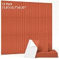 AUTORIFIC Self-Adhesive Acoustic Panels,11.8”x15.7”x0.35”,Tangerine,12 Pack