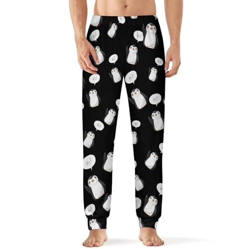 Penguin Hi Comfortable Mens Pajama Pants Soft Breathable Long Bottoms Sleep Pants