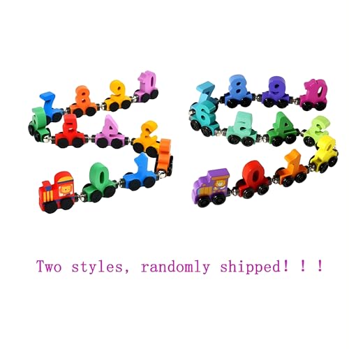 Image of Crackles Small Wooden Magnetic Digital Train Toy for Kids (0-10) | Montessori & STEM Learning Number Train with Engine | Early Learning Educational Toy for Toddlers & Preschool Kids
