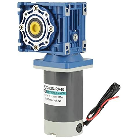 Motor, DC 12V / 24V 120W RV40 Schneckengetriebemotor Drehzahl einstellbar im Uhrzeigersinn/gegen den Uhrzeigersinn mit Selbsthemmung(12V) Cover