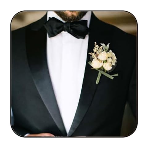 Latious Wedding Rose Boutonniere Men's Flower Buttonholes Groomsmans Prom Party Suit Decoration Prom Party Anniversary Accessories for Man Cover