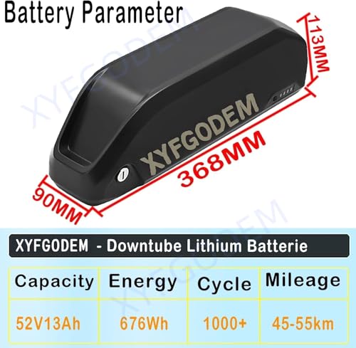 Batterie ebike 52V 48V haute performance avec BMS fiable