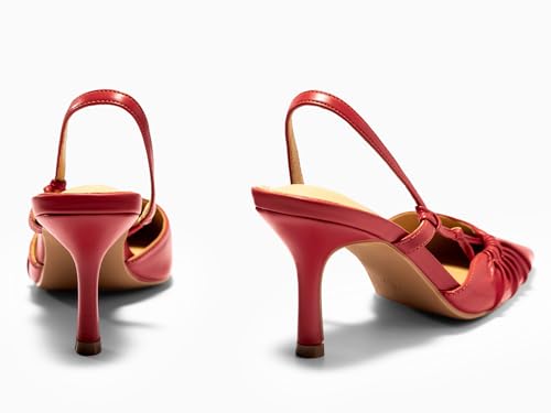 Image of Coutgo Womens Slingback Kitten Heels Closed Pointed Toe Pumps D'Orsay Wedding Party Dress Shoes