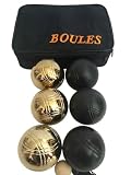 BuyBocceBalls 73mm 6-Ball Black/Gold