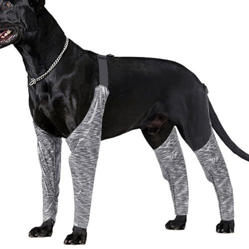 Pantalones y mangas para perros con coderas antisuciedad regulables 2