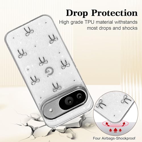 Idée cadeau coque Google Pixel 10 Pro design nœud mignon et brillant