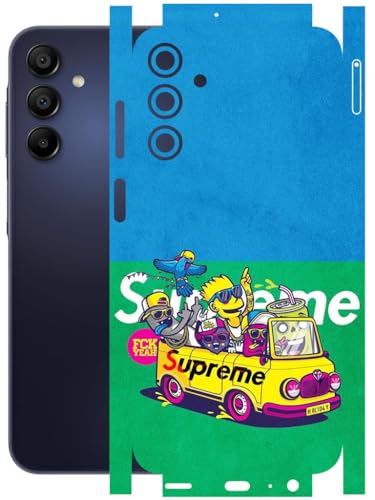 Image of AtOdds - Full Body Back Screen Guard Protector Film - Lamination Wrap Skin Sticker Compatible with Samsung Galaxy A15 (5G) | Scratchproof Matte Finish (Simps)