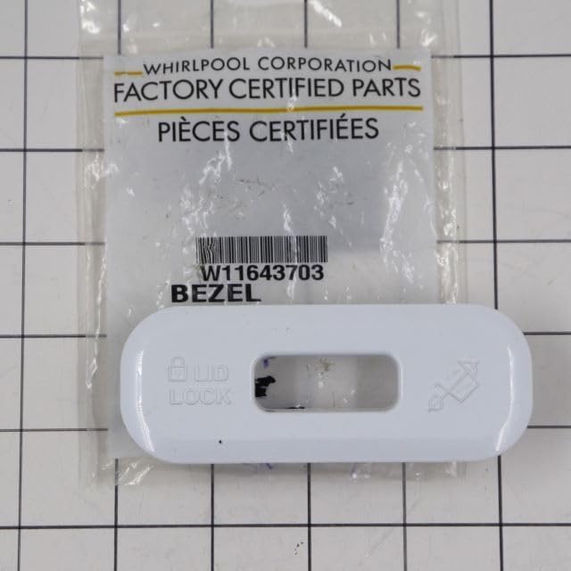 W11643703 Washing Machine Lid Lock Bezel (White)