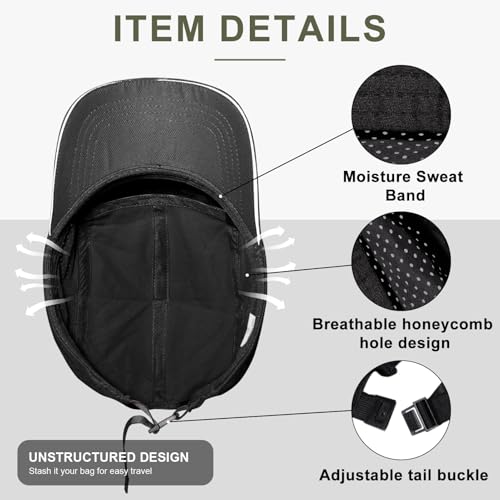 Image of Oversize XXL Mens Quick Dry Baseball Cap Cooling Breathable Mesh Sports Cap Lightweight Snapback Hat for Big Head