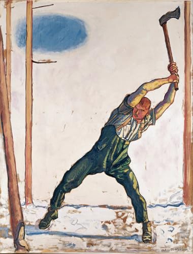 Toile Le Bûcheron par Hodler Ferdinand 60x90cm pour décoration de bureau