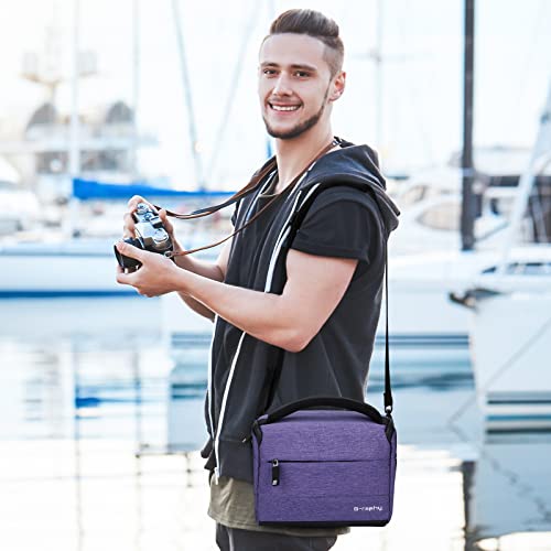 G-Raphy Camera Bag Case Dslr Slr Mirrorless Insert Bag Waterproof For Nikon, Canon,Sony,Olympus,Pentax And Etc (Purple) #TOP4