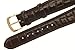 JP Leatherworks Mens Alligator Grain Watchband Brown 18mm Watch Band