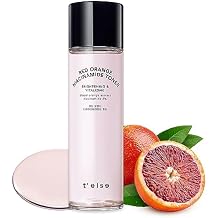 Telse Red Orange Niacinamide Toner 150ml, 5.2 Fl.oz, Tone Up Vitalizing Facial Essence, Smoothening Skin Texture Watery Toner with Exfoliation, PHA Care with Vitamin C & Panthenol, Korean Skin Care