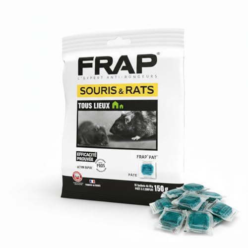 RATEX 360 Pack Raticide Professionnel Rats & Souris Diféthialone 0,25% – Appât Très Puissant Rats Résistants – Infestations Sévères Maison Cave...