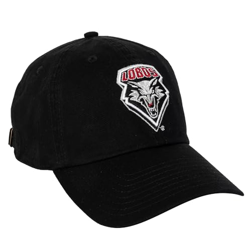 Desert Cactus University of New Mexico Hat Lobos UNM Baseball Hats Cap Adjustable Adult Team Color (Design 2) Black