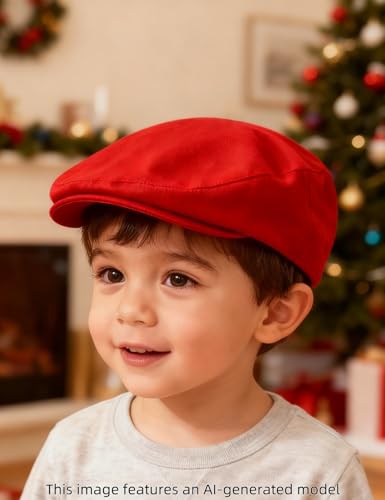 Image of A&J DESIGN Baby Boys Tweed Vintage Drivers Cap Kids Beret Hat