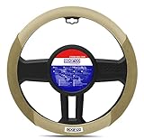 Fácil de montar Sparco La Cubierta del Volante en Piel imitación. Beige